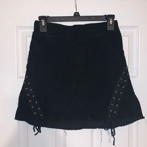 Black corduroy skirt